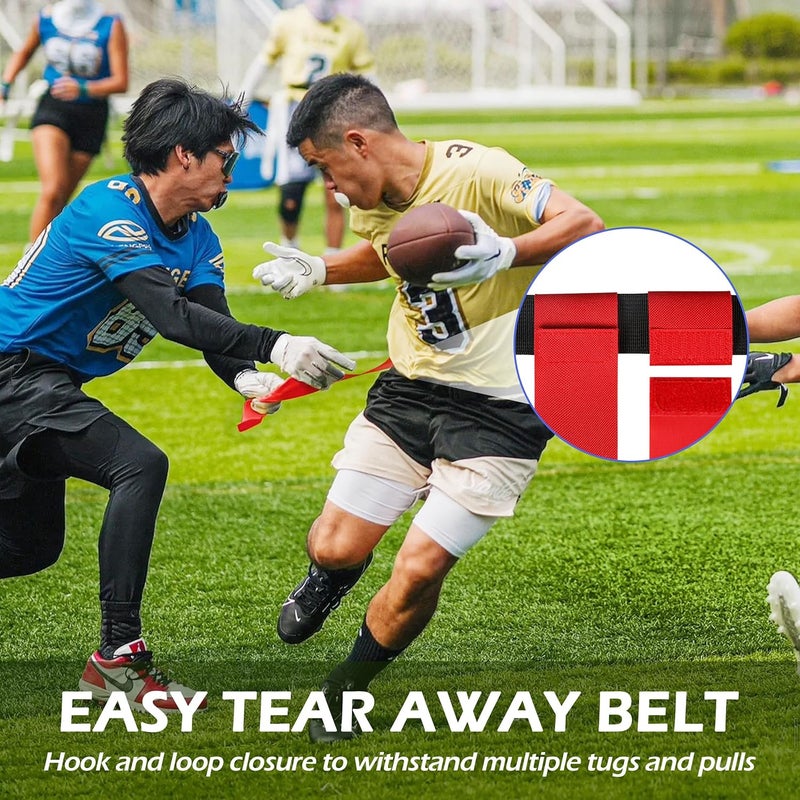 Uikro Flag Football Belts, 14 Player Flag Football Set with 42 Flags for Adults Youth Kids, Sports Training Competition - Image 2